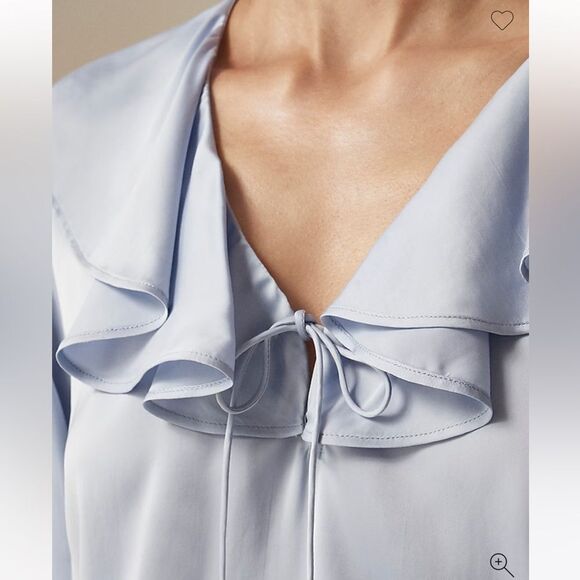 NWT J CREW Goldie top in satin in IVORY - Picture 4 of 9